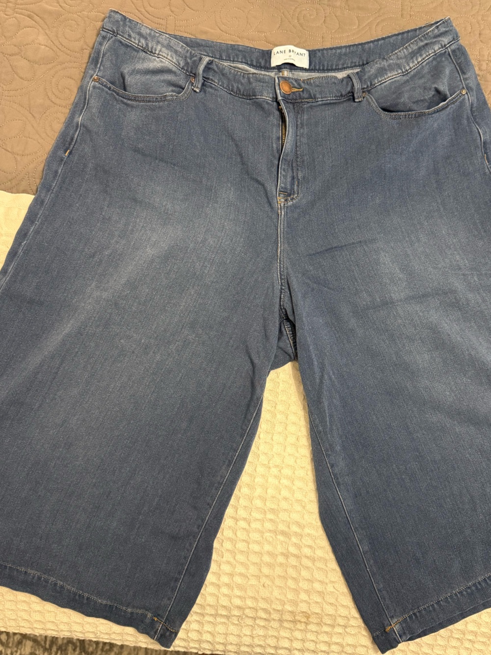 Lane Bryant Indigo Denim Wide Leg Culottes